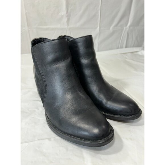 Børn Pourri Black Leather Ankle Boot Size 7 - Picture 2 of 14